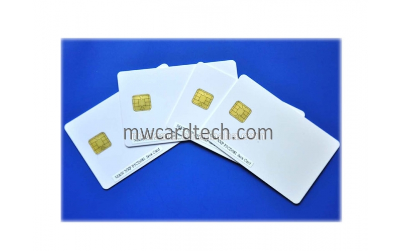 Silver/ white jcop card j2a040 java card whit magnetic stripe 