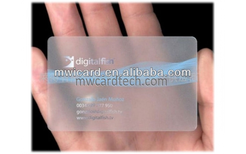 Transparent inkjet pvc card business card Eco-friendly material 