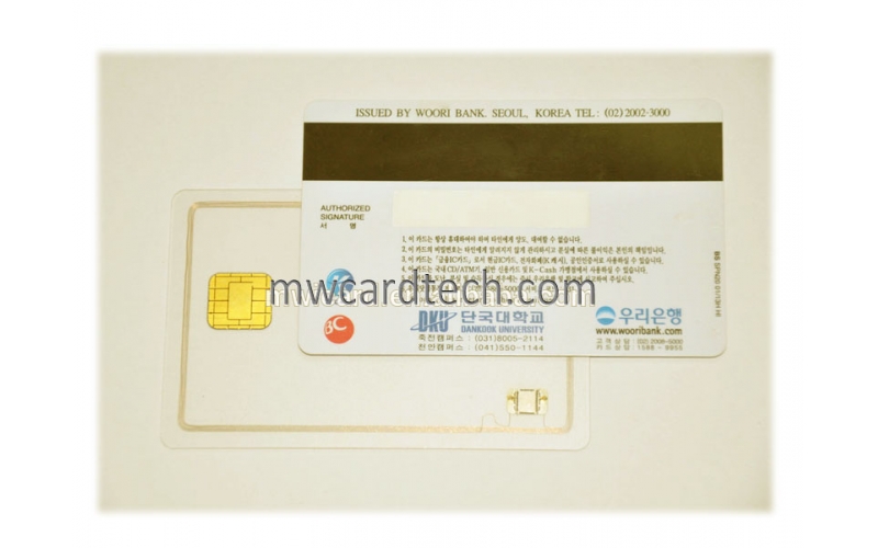 Contactless RFID card+magnetic stripe combine card 