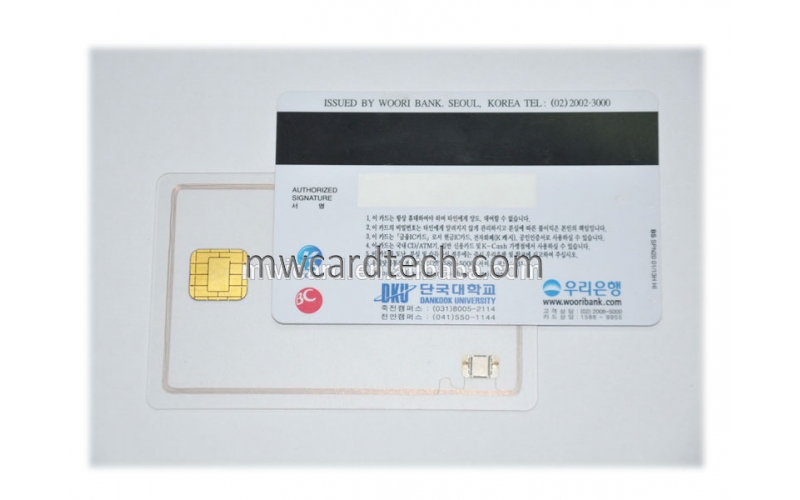 Multi Function PVC Dual Interface Rfid Smart Card 